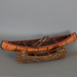 Group of 2 Miniature Canoes Ojibwe Ho-Chunk