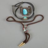 Group of 3 Pieces Navajo & Zuni Silver & Turquoise Jewelry