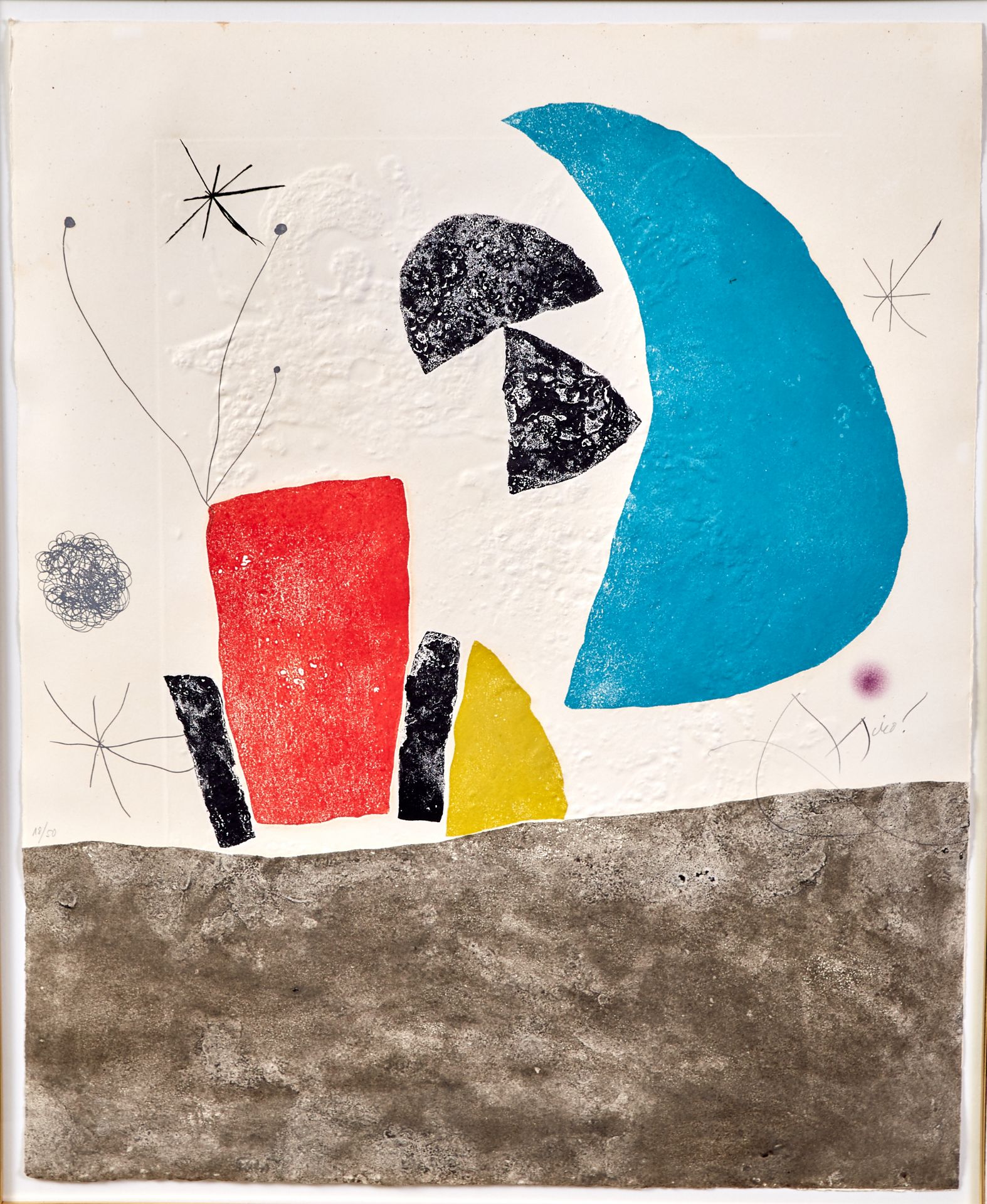 Joan Miro Espriu Aquatint Etching on Paper D.876