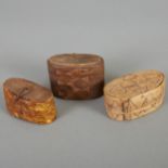 Group of 3 Miniature Birchbark Baskets Ojibwe