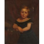 19th Century American School Portrait of a Girl Unsigned