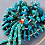 Santo Domingo Turquoise and Heishi Jacla Necklace