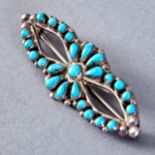 4 Zuni Silver and Turquoise Pins Jack Weekoty