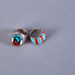 Group of 2 Navajo and Zuni Rings Tom David Don C. Dewa