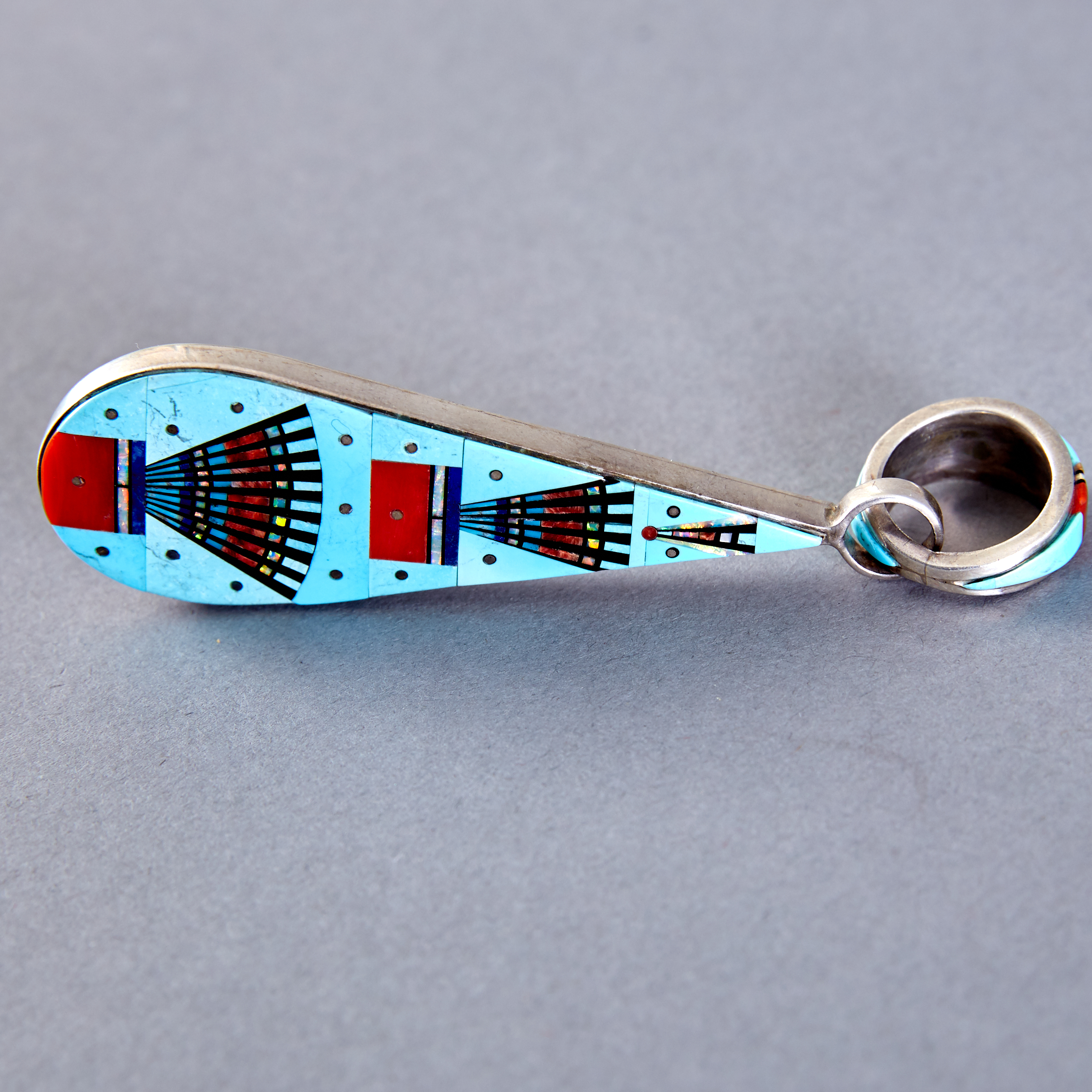 Ervin Tsosie Navajo Stone Inlay Pendant - Image 2 of 2