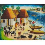Andre Normil Haitian Oil Painting