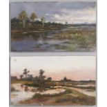 Pair of Continental School Landscape Paintings Beyens