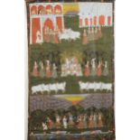 Indian Pichhavai Shrinathji Painting on Silk