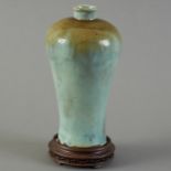 Antique Chinese Glazed Meiping Vase with Stand