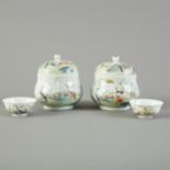 Chinese Famille Rose Porcelain Wine Warming Jars