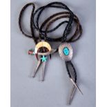 2 Bolo Ties Navajo and Zuni Quandelacy