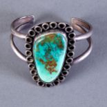 Navajo Sterling and Turquoise Bracelet c. 1950s-1960s