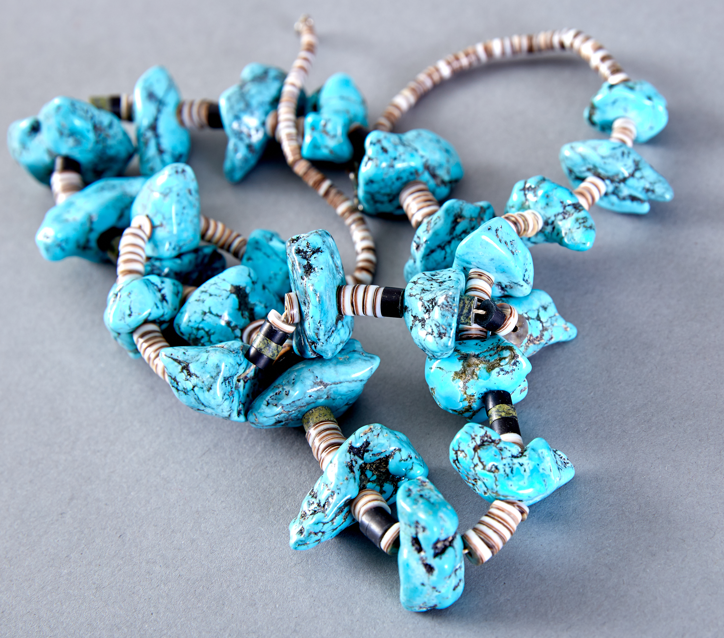 Group of 3 Heishi and Turquoise Necklaces