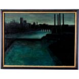 Mike Lynch Minneapolis View Oil on Canvas