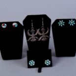 4 Pair Zuni Earrings Horace Iule