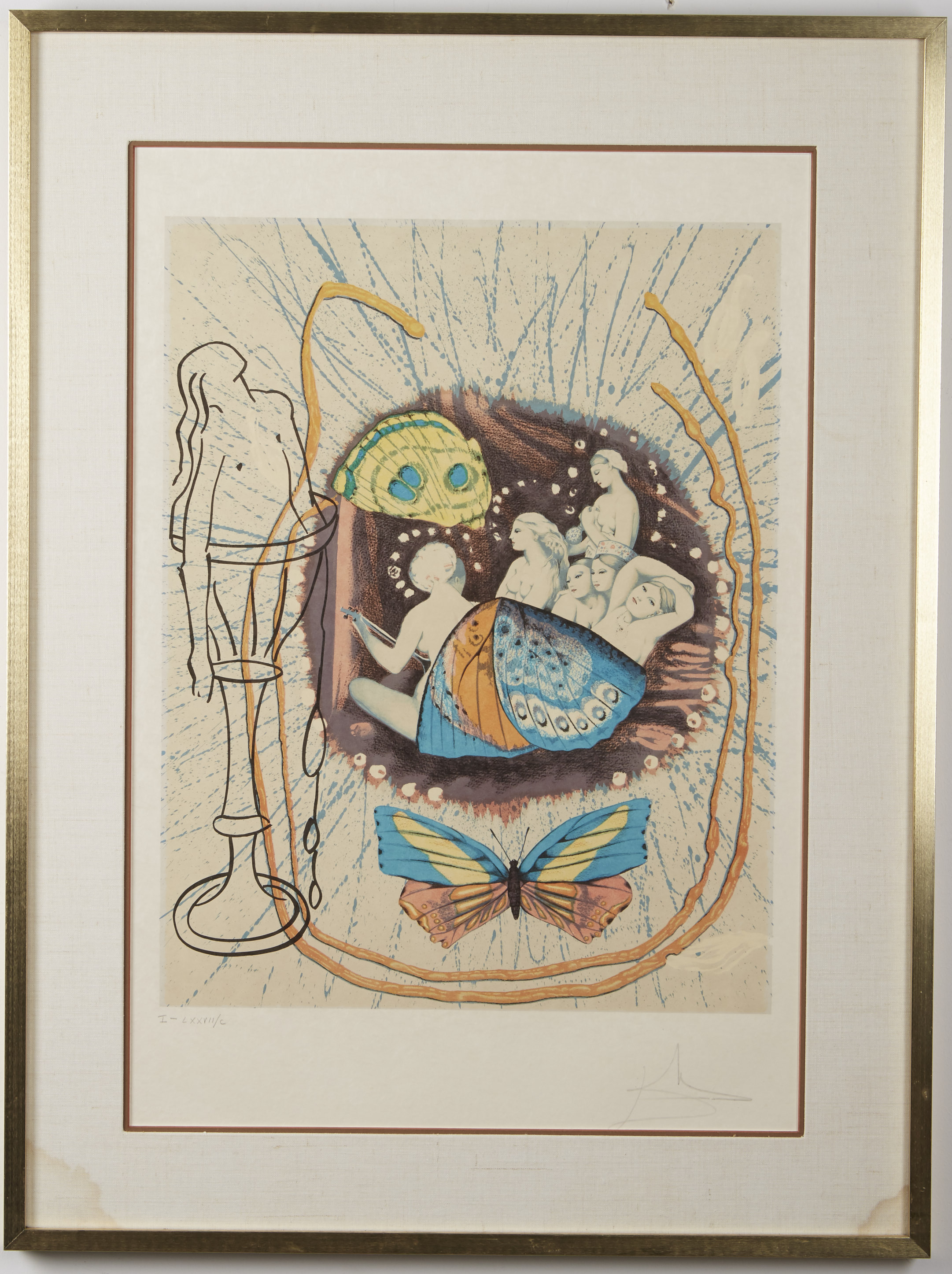 Salvador Dali Suite Papillons Anciennes Lithographs - Image 2 of 16