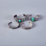 Group of 4 Fred Harvey Era Bracelets Navajo