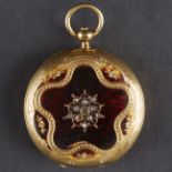 Golay 18K Gold Pocket Watch Enamel