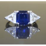 Sapphire and Diamond Ring