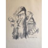 Kathe Kollwitz "Gefallen" Lithograph