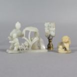 Group Chinese Jade and Soapstone Carvings Late 19th/early 20th c.