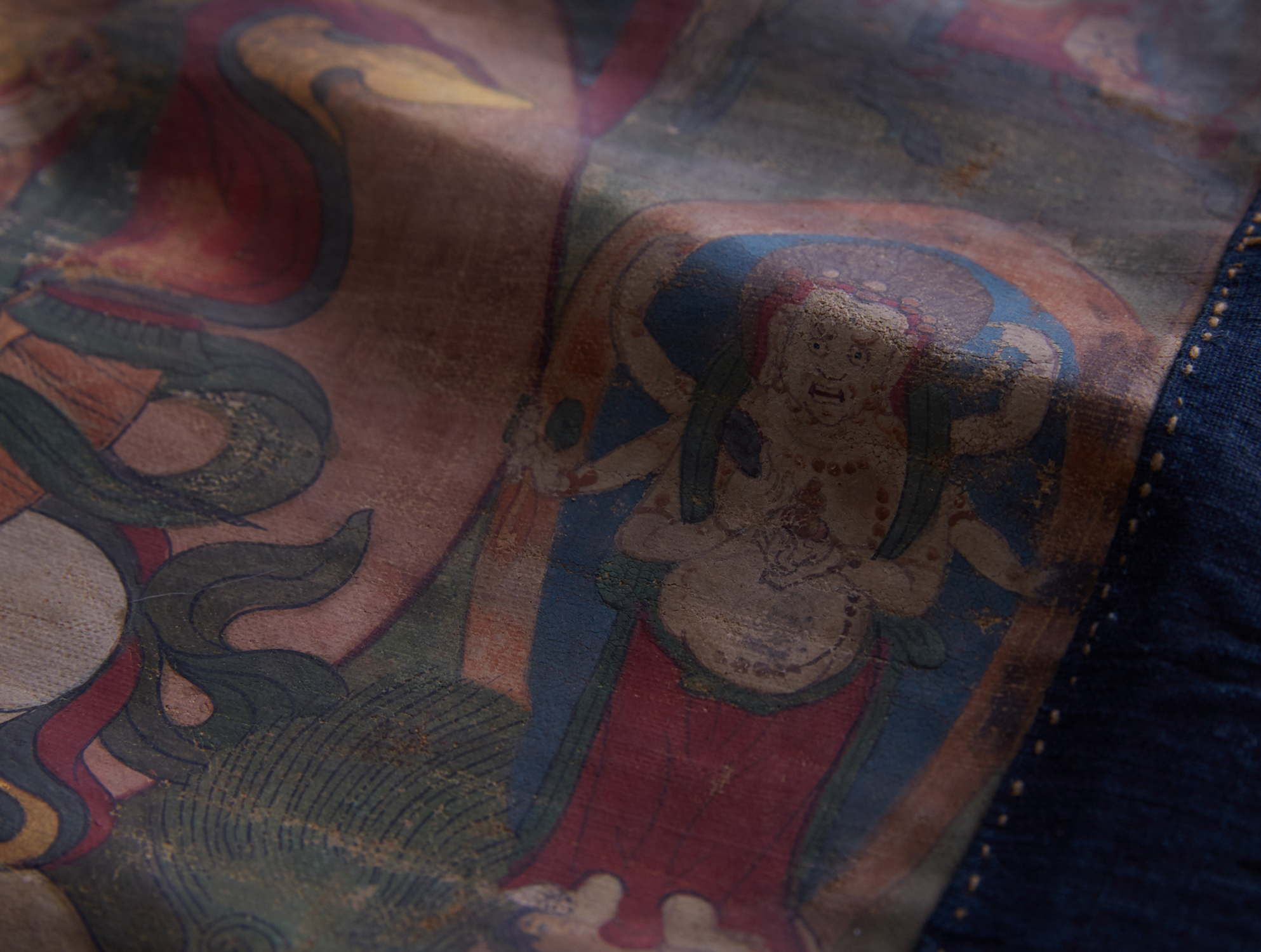 18th/Early 19th c. Tibetan Thangka of Jambhala - Image 5 of 5
