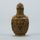 19th c. Chinese Gilt Silver Snuff Bottle