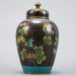 Early 20th c. Chinese Cloisonne Covered Vase