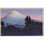 Shotei Takahashi Hiroki Woodblock Print of Mt. Fuji