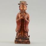 19th c. Chinese Polychrome Wood Immortal