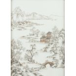 Chinese Late Qing or Republic Porcelain Plaque