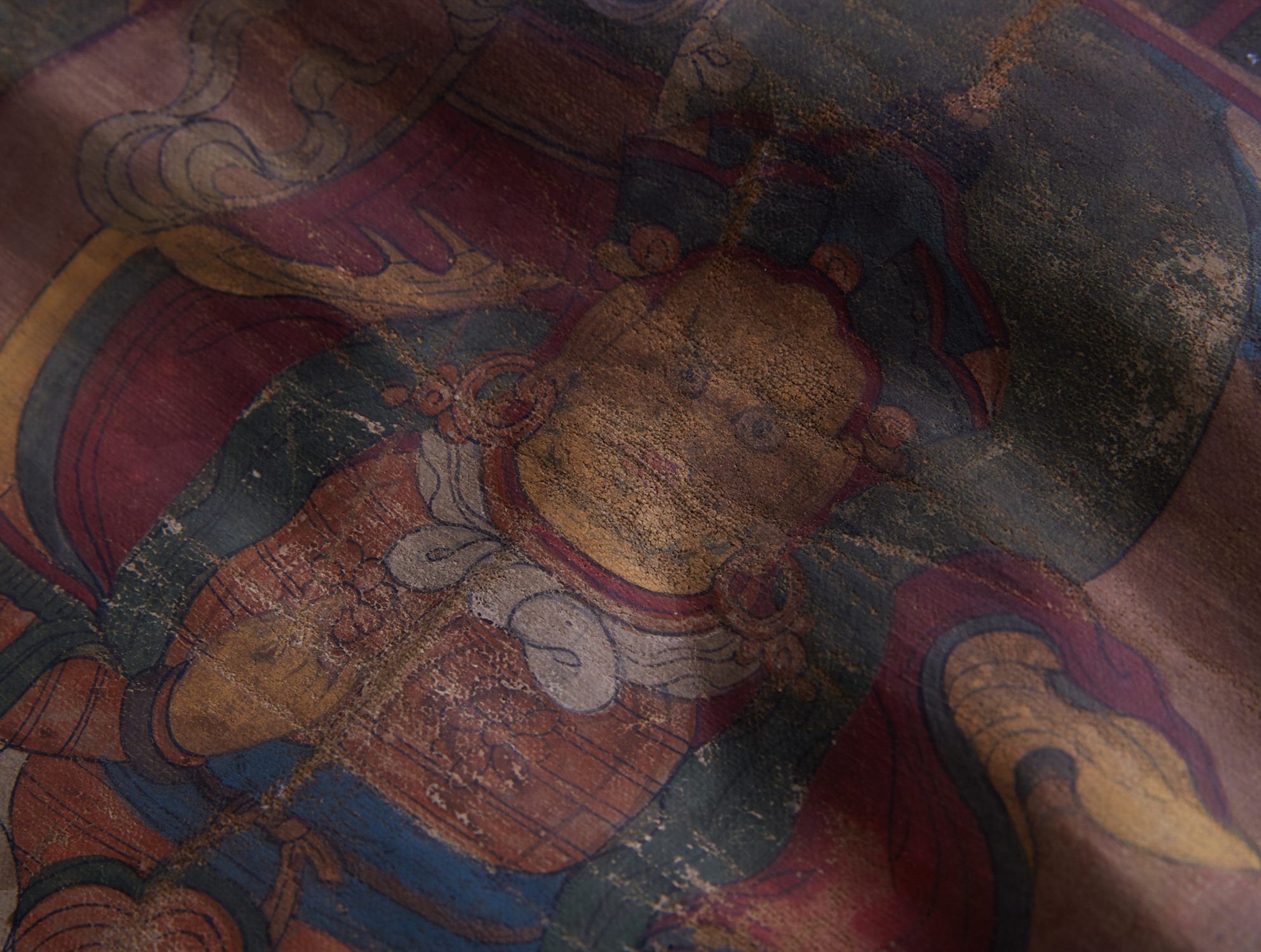 18th/Early 19th c. Tibetan Thangka of Jambhala - Image 3 of 5