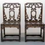 Pair of Qing Imperial Chinese Lacquered Chairs