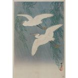 Ohara Koson Woodblock Print of Birds in Flight