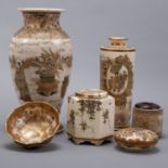 Group of 6 Japanese Meiji Period Satsuma Pieces