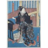 Grp: 2 19th c. Japanese Woodblock Prints Kunisada