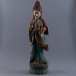 19th c. Large Wood Chinese Guanyin