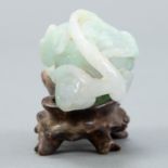 Early Chinese Jade Melon Carving on a Stand