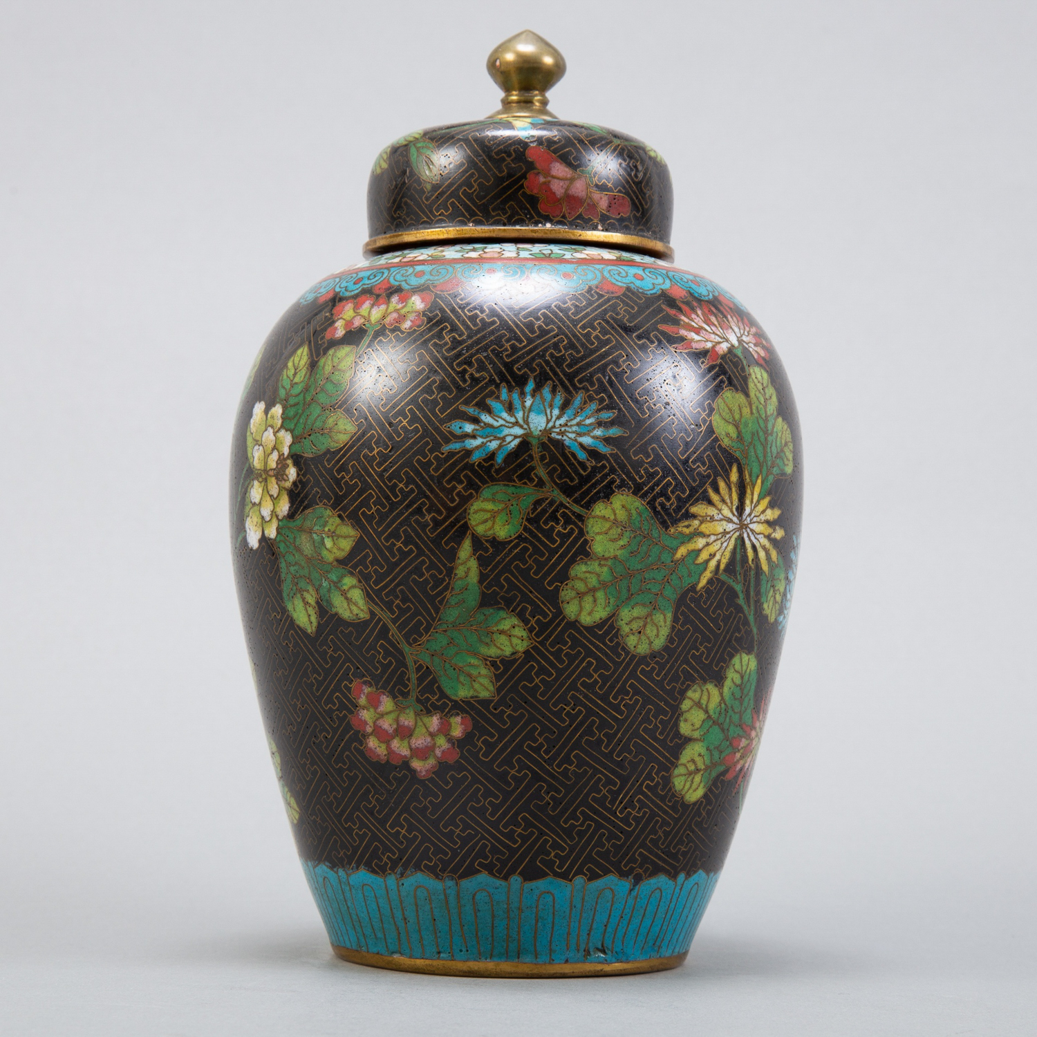 Early 20th c. Chinese Cloisonne Covered Vase - Image 3 of 5