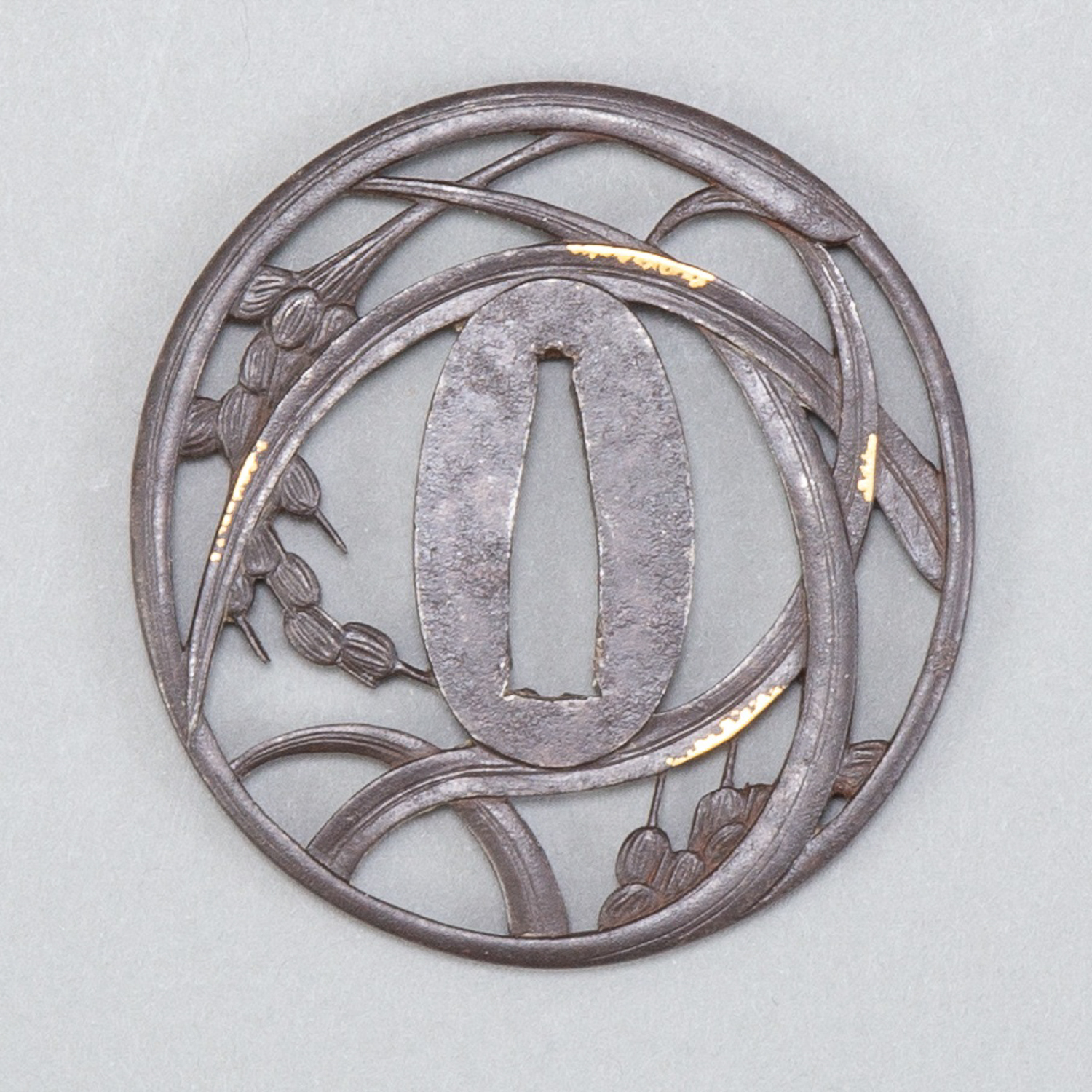 Japanese Edo Period Iron Tsuba by Masatsuna - Image 2 of 2