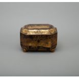 19th c. Chinese Export Lacquer Tea Caddy