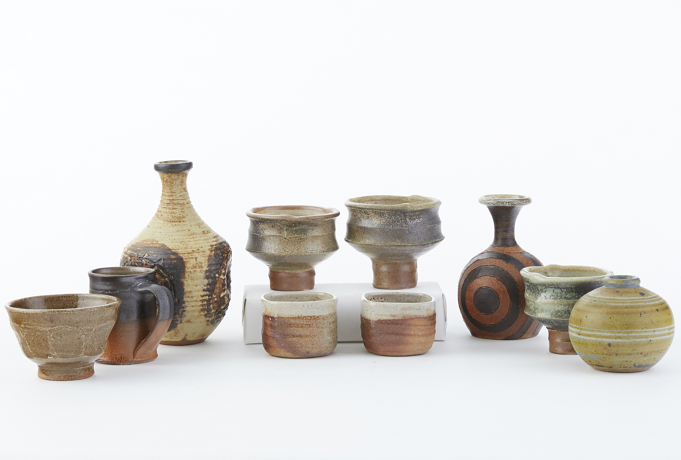 Grp: 10 Pieces of MN Studio Pottery - Image 2 of 2