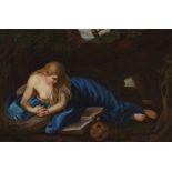 After Batoni Penitent Magdalene Oil on Canvas-Laid Board