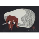 Kiyoshi Saito Dog Woodblock Print