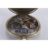 Elgin White Gold Pocket Watch w/ Keystone Case 17 Jewels