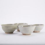 Set 4 Warren MacKenzie Studio Pottery Triangular Bowls Mrkd