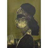 Gonzalo Cienfuegos "Mujer Verde" Lithograph