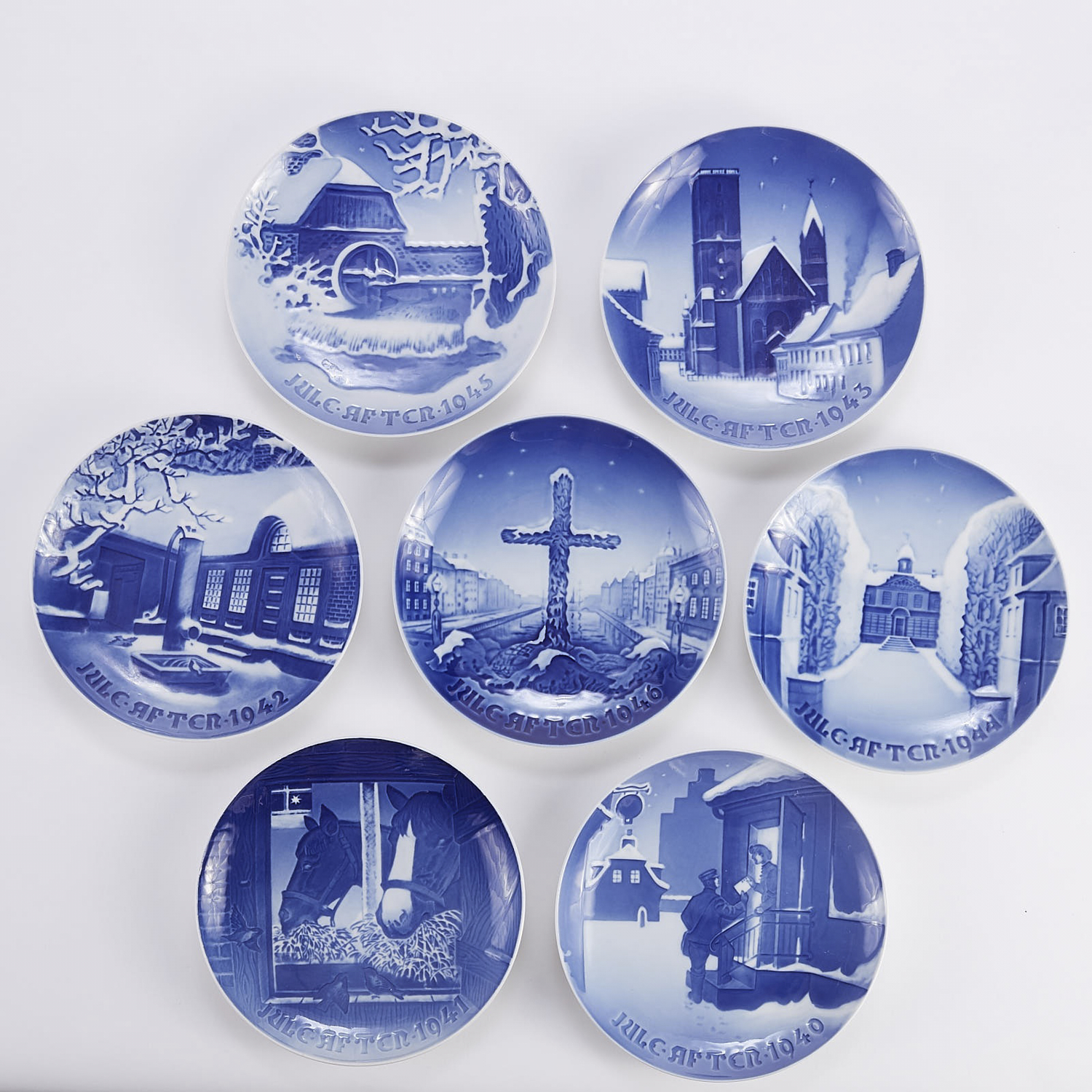 Bing and Grondahl Christmas Plates 1940s