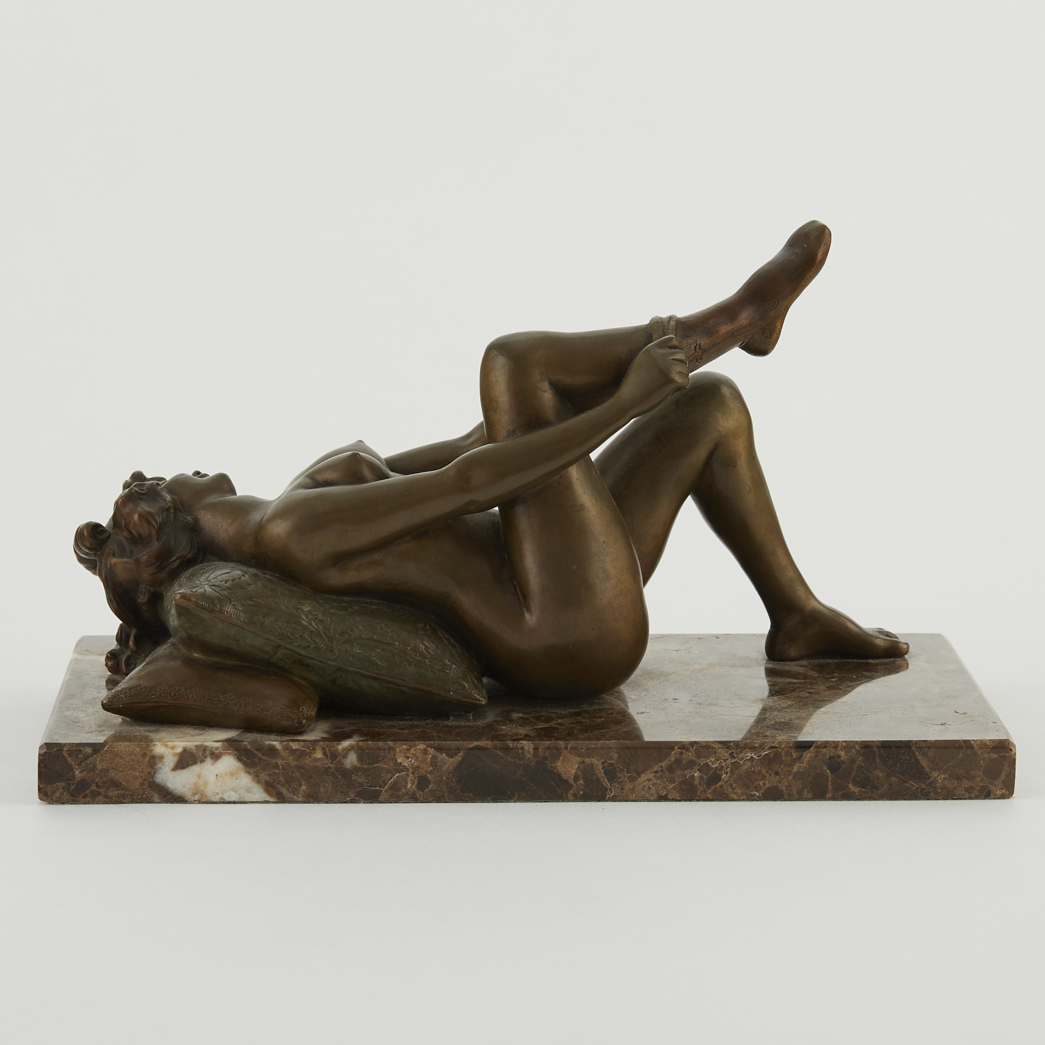 Louis Chalon "Recumbent Female Nude" Bronze Sculpture - Image 2 of 6