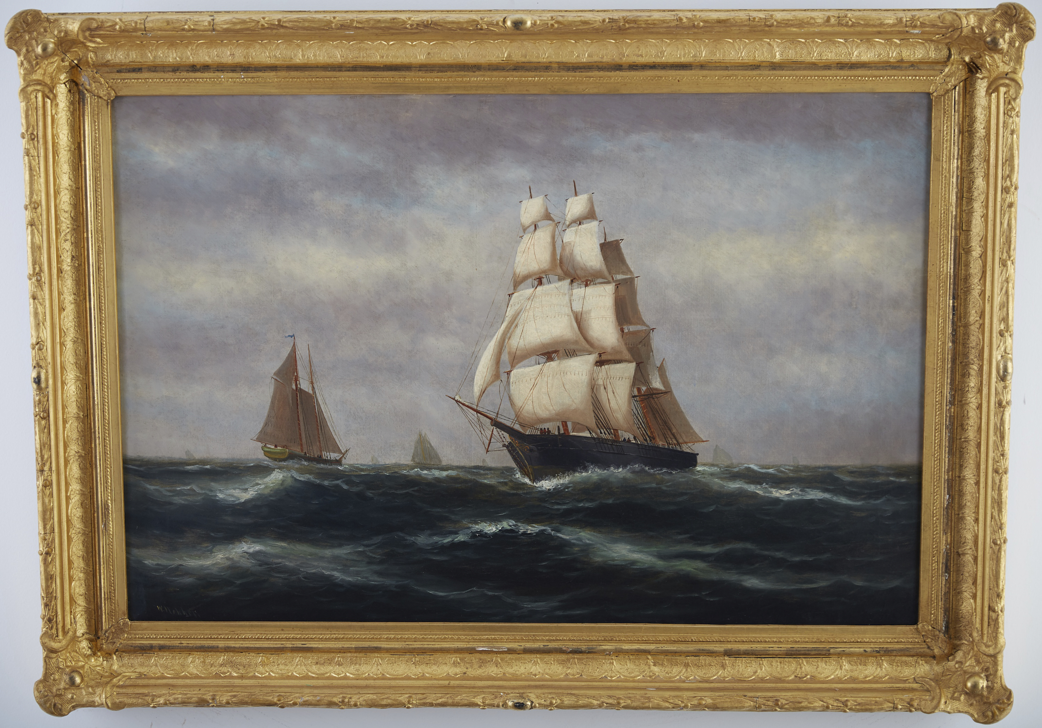 Wesley Webber Marine Painting - Image 2 of 4